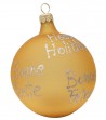 Palla di Natale Oro "Buone Feste"