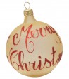 Palla di Natale Oro scritta "Merry Christmas"