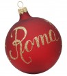 Palla di Natale Rossa "Roma" stelline