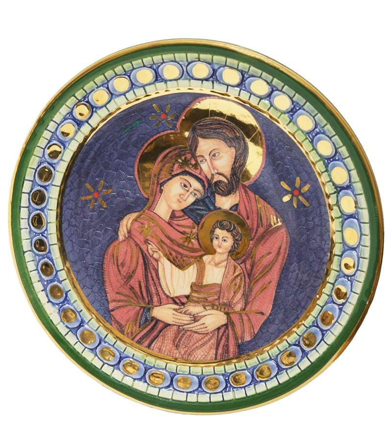 Piatto in ceramica Sacra Famiglia