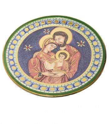 Piatto in ceramica Sacra Famiglia