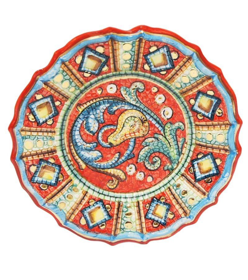 Piattino rosso tondo