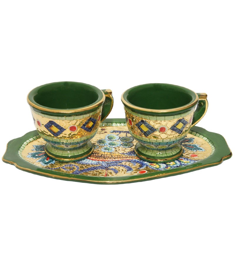 Coffee service for two with oval saucer