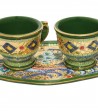 Coffee service cups and saucer detail