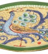 Detailed saucer with peacock