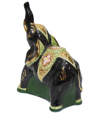 Elefante grande nero parte posteriore