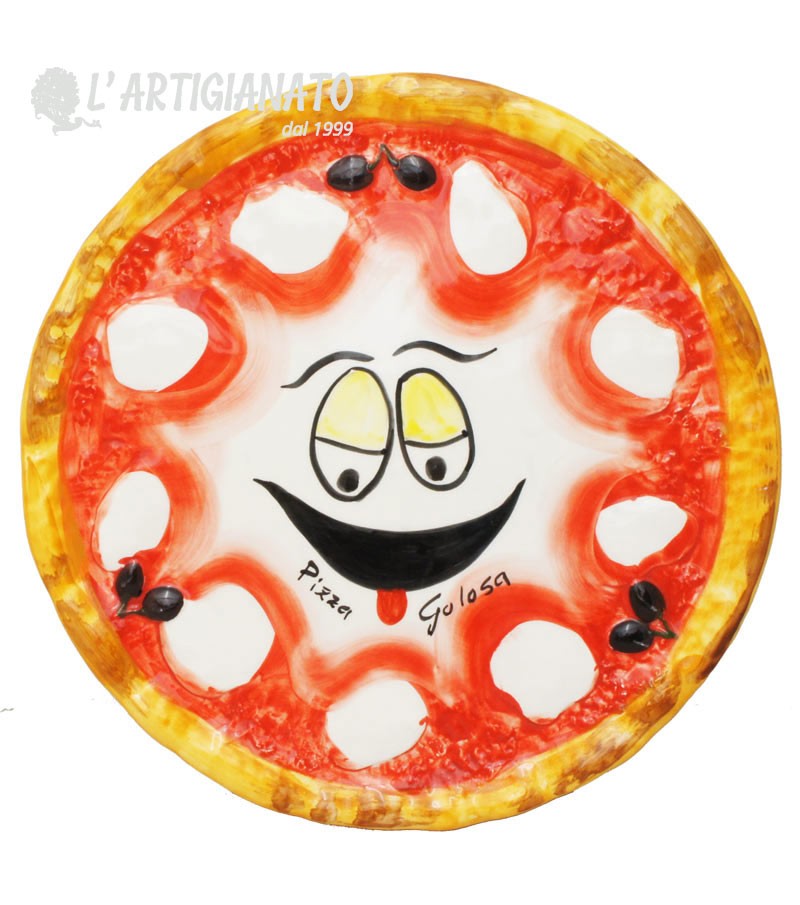 Piatto Pizza in Ceramica Decoro Golosa