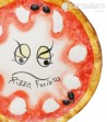 Piatto Pizza in Ceramica Decoro Furiosa, vista da vicino