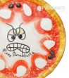 Piatto Pizza in Ceramica Decoro Arrabbiata, vista da vicino