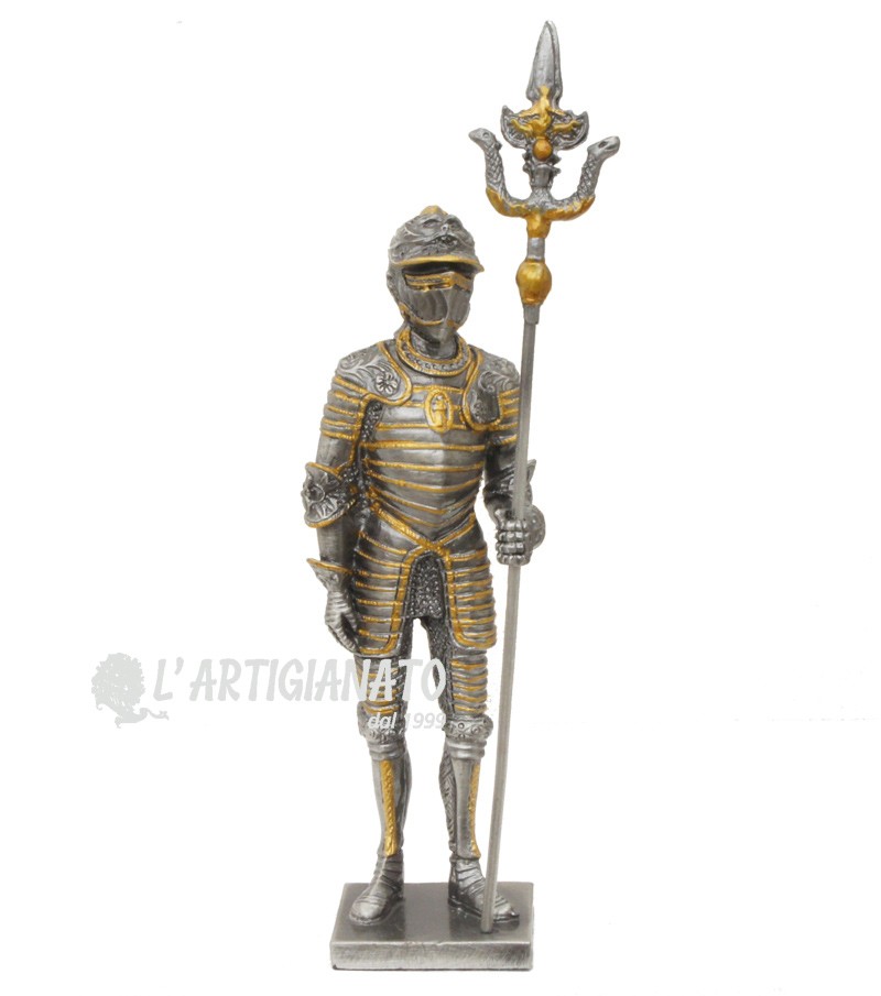 Medieval armor with halberd
