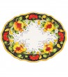 Piatto smerlato in ceramica