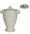 Potiche in ceramica con manico a spirale