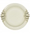 Centrotavola spirali decoro bianco antico.