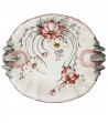 Centrotavola spirali orlato ovale in ceramica