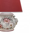 Lampada bassa in ceramica ,dipinta a mano