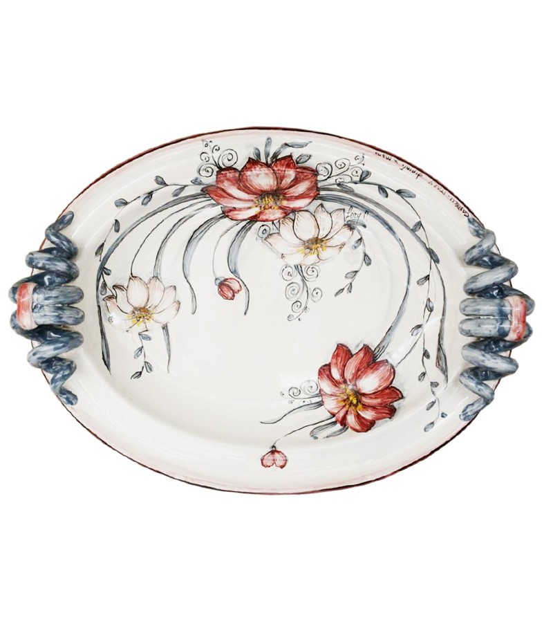 Ceramic oval centerpiece