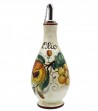 Ceramic oli bottle hand made decor pomegranate and grapes