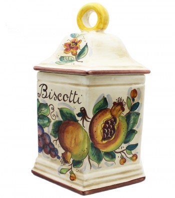 Scatola biscotti decoro melograno uva