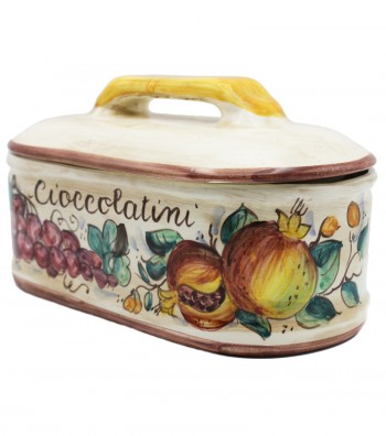Ceramic chocolate box decor pomegranate and grapes