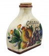 Bottiglia grappa in ceramica dipinta a mano.
