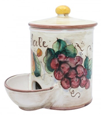 Porta sale in ceramica con tasca
