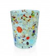 Bicchiere acqua in vetro di murano azzurro