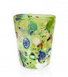 Bicchiere acqua in vetro di murano verde