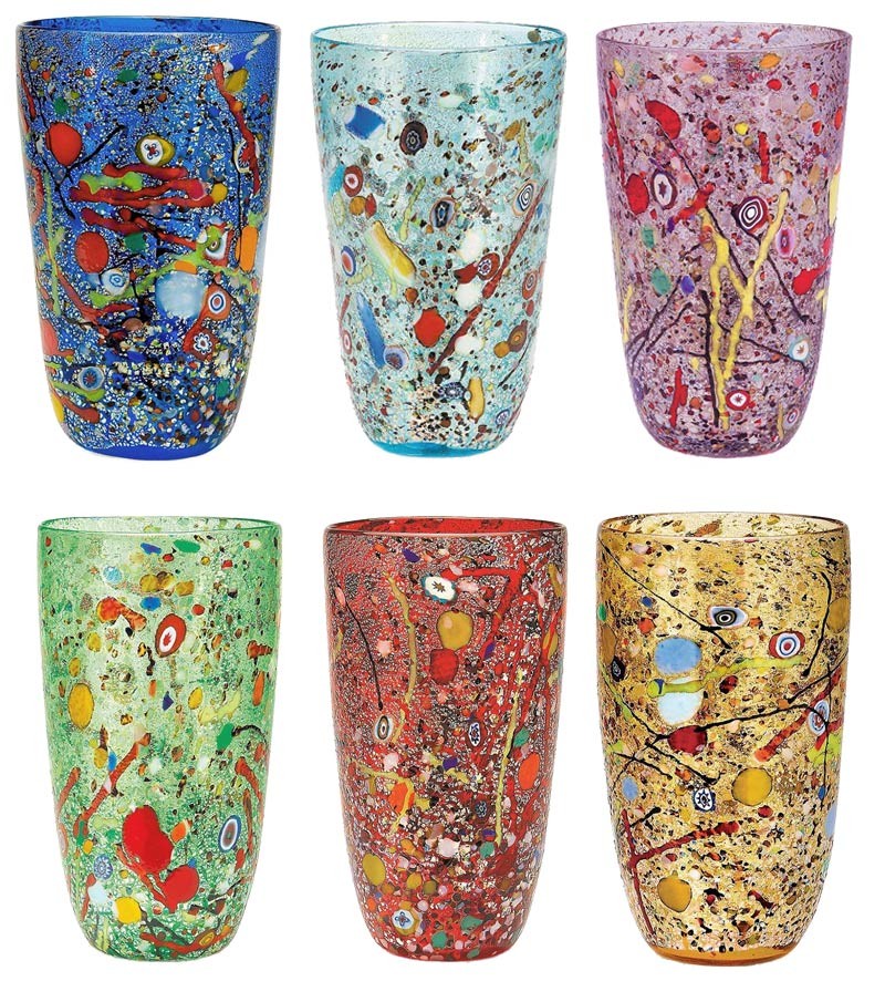 Vaso Conico Arlecchino colori misti