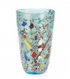 Vaso Conico Arlecchino color azzurro