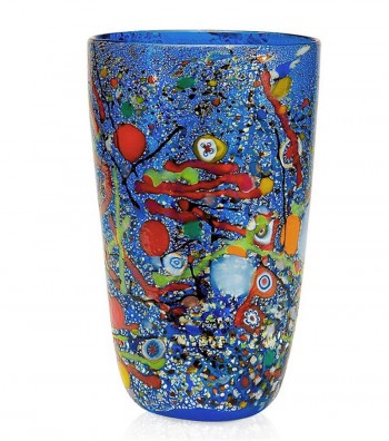 Vaso Conico Arlecchino color blu