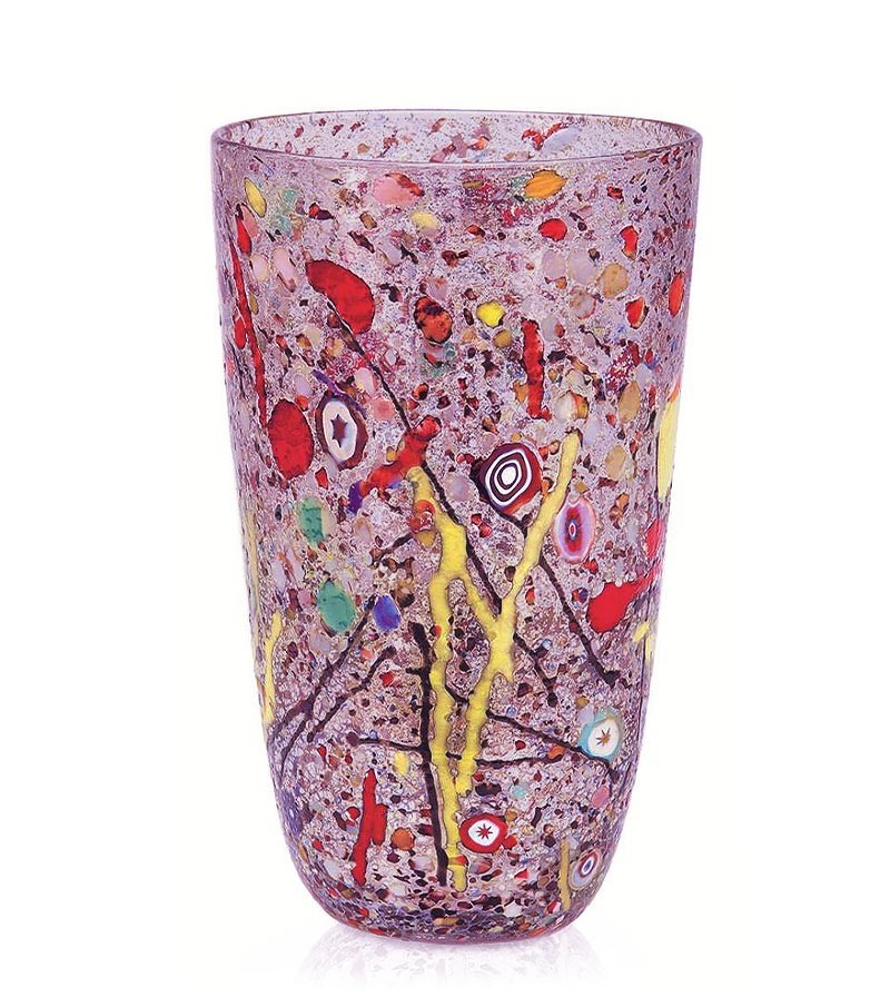 Vaso Conico Arlecchino color viola