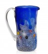 Crumpled Drop Carafe blue
