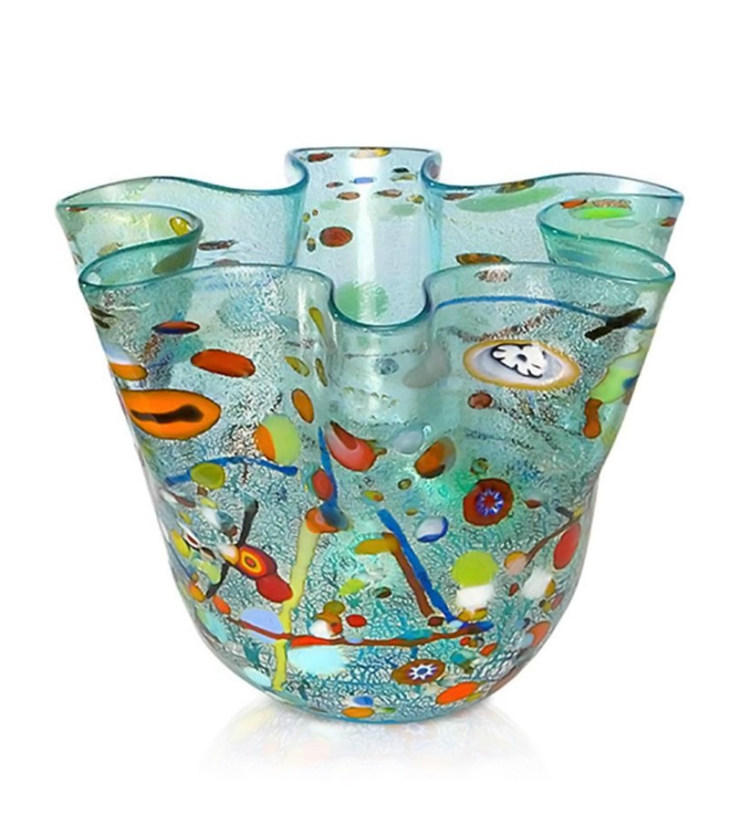 Vaso Fazzoletto Arlecchino azzurro
