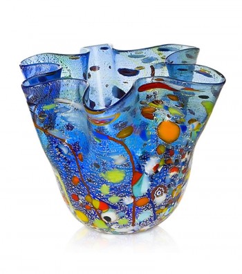 Vaso Fazzoletto Arlecchino blu