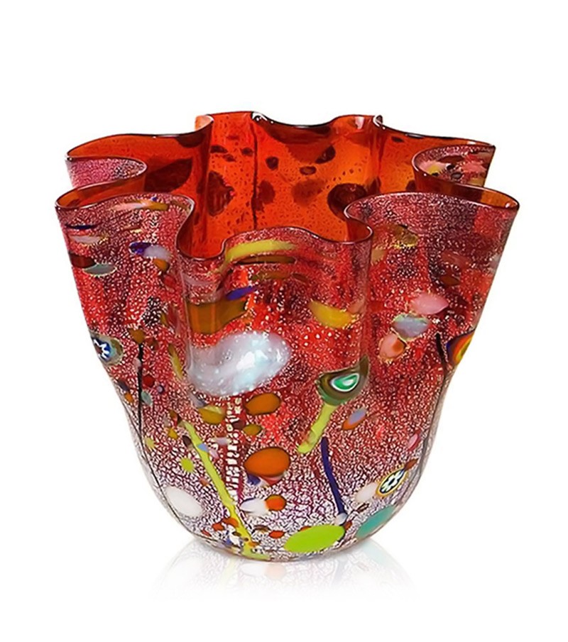 Vaso Fazzoletto Arlecchino rosso