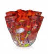 Vaso Fazzoletto Arlecchino rosso