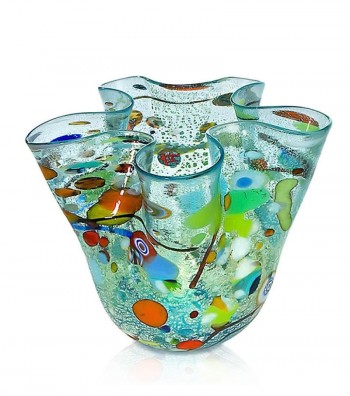 Harlequin Handkerchief Vase light blue
