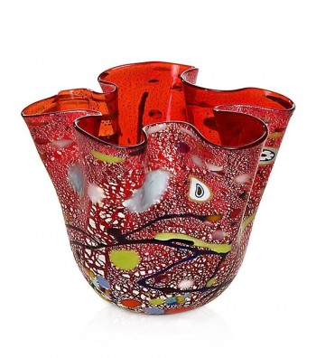 Vaso Fazzoletto Arlecchino rosso