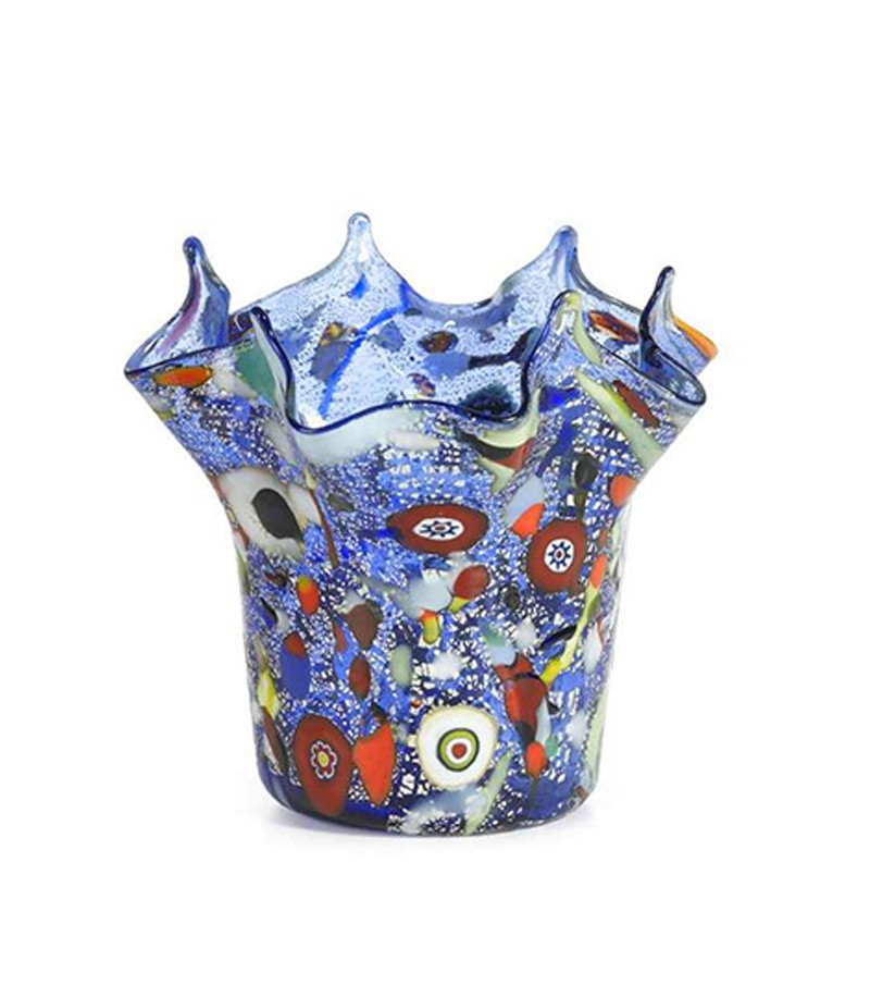 Vaso Fazzoletto Arlecchino blu