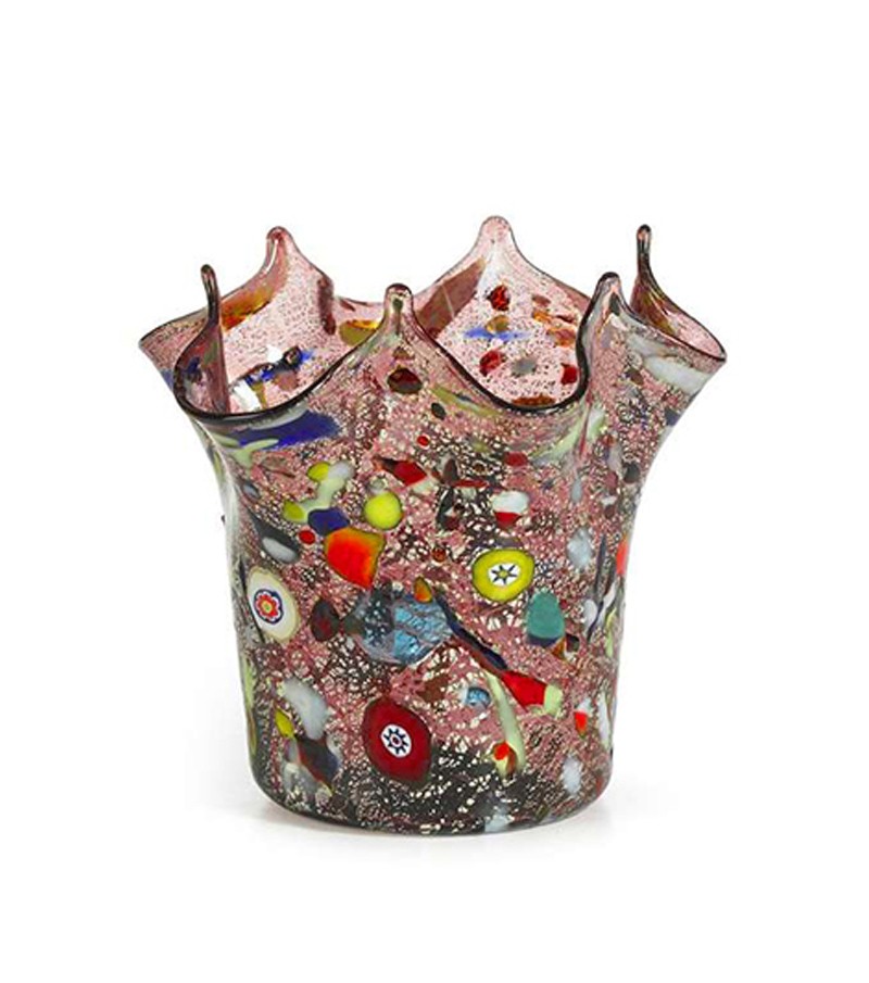 Vaso Fazzoletto Arlecchino viola