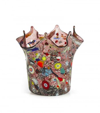 Vaso Fazzoletto Arlecchino viola