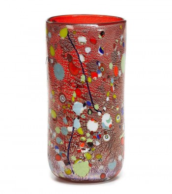 Vaso Arlecchino Cilindrico rosso
