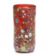 Vaso Arlecchino Cilindrico rosso