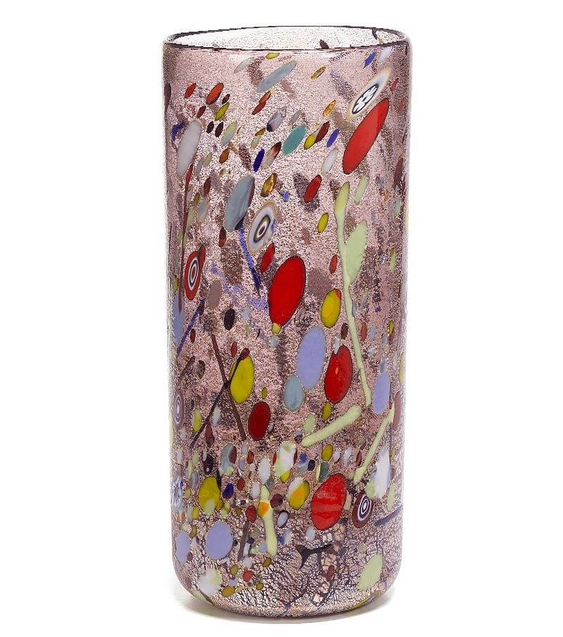 Vaso Arlecchino Cilindrico viola