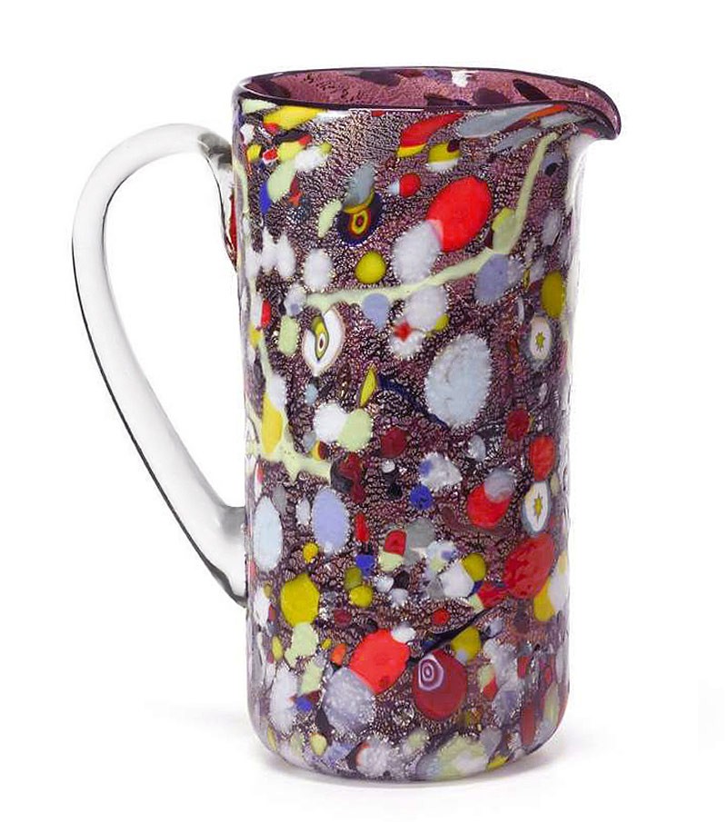 Caraffa Cilindrica Arlecchino viola