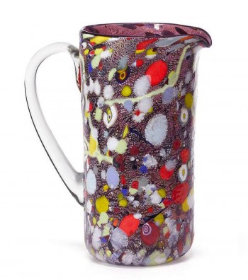 Caraffa Cilindrica Arlecchino viola