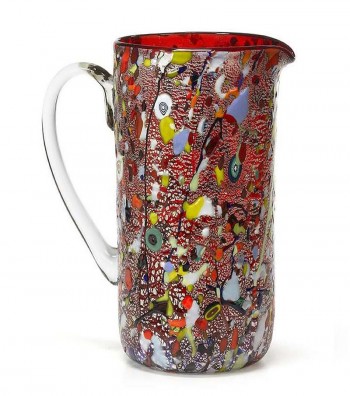 Caraffa Cilindrica Arlecchino rosso