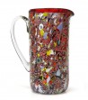 Caraffa Cilindrica Arlecchino rosso