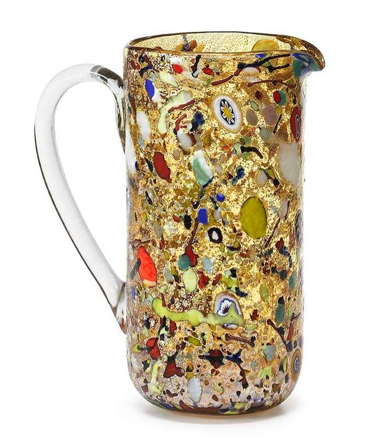 Caraffa Cilindrica Arlecchino giallo