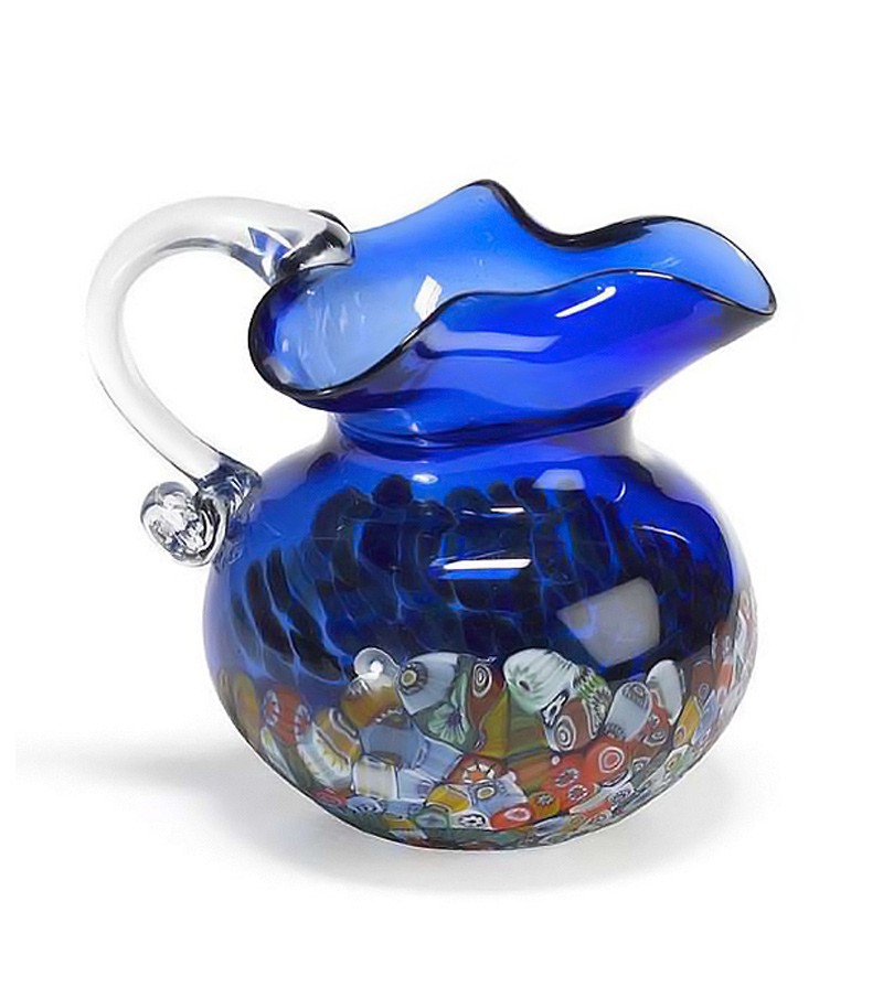 Harlequin Handkerchief Jug blue